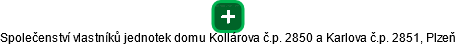 Společenství vlastníků jednotek domu Kollárova č.p. 2850 a Karlova č.p. 2851, Plzeň - náhled vizuálního zobrazení vztahů obchodního rejstříku