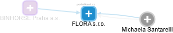 FLORA s.r.o. - náhled vizuálního zobrazení vztahů obchodního rejstříku