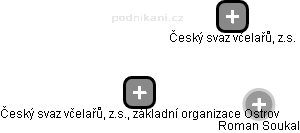 Český svaz včelařů, z.s., základní organizace Ostrov - náhled vizuálního zobrazení vztahů obchodního rejstříku