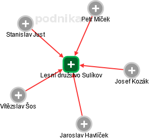 Lesní družstvo Sulíkov - náhled vizuálního zobrazení vztahů obchodního rejstříku