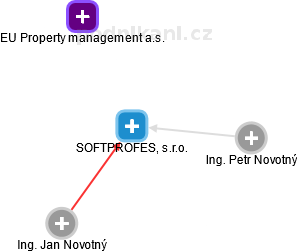 SOFTPROFES, s.r.o. - náhled vizuálního zobrazení vztahů obchodního rejstříku