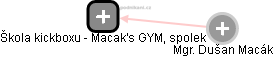 Škola kickboxu - Macak's GYM, spolek - náhled vizuálního zobrazení vztahů obchodního rejstříku