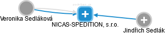 NICAS-SPEDITION, s.r.o. - náhled vizuálního zobrazení vztahů obchodního rejstříku