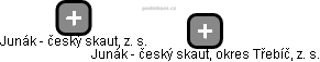 Junák - český skaut, okres Třebíč, z. s. - náhled vizuálního zobrazení vztahů obchodního rejstříku
