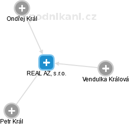 REAL AZ, s.r.o. - náhled vizuálního zobrazení vztahů obchodního rejstříku