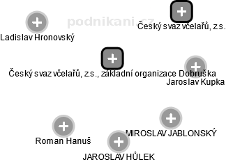 Český svaz včelařů, z.s., základní organizace Dobruška - náhled vizuálního zobrazení vztahů obchodního rejstříku