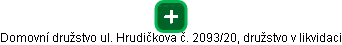 Domovní družstvo ul. Hrudičkova č. 2093/20, družstvo v likvidaci - náhled vizuálního zobrazení vztahů obchodního rejstříku