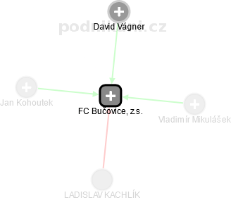FC Bučovice, z.s. - náhled vizuálního zobrazení vztahů obchodního rejstříku