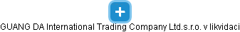 GUANG DA International Trading Company Ltd.s.r.o. v likvidaci - náhled vizuálního zobrazení vztahů obchodního rejstříku