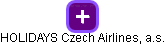 HOLIDAYS Czech Airlines, a.s. - náhled vizuálního zobrazení vztahů obchodního rejstříku
