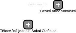 Tělocvičná jednota Sokol Olešnice - náhled vizuálního zobrazení vztahů obchodního rejstříku
