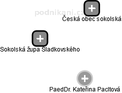 Sokolská župa Sladkovského - náhled vizuálního zobrazení vztahů obchodního rejstříku