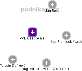 VKB Čestice a.s. - náhled vizuálního zobrazení vztahů obchodního rejstříku