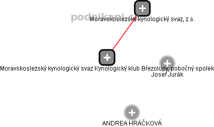Moravskoslezský kynologický svaz Kynologický klub Březolupy, pobočný spolek - náhled vizuálního zobrazení vztahů obchodního rejstříku
