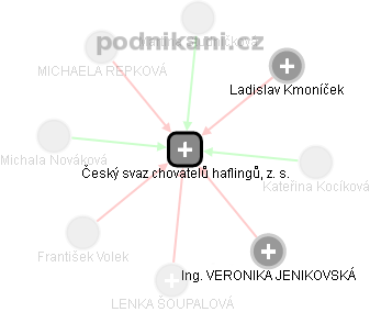 Český svaz chovatelů haflingů, z. s. - náhled vizuálního zobrazení vztahů obchodního rejstříku