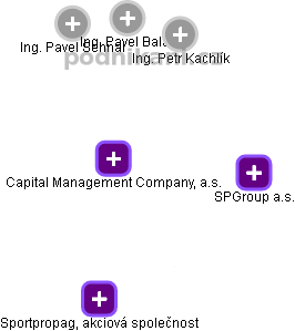 Capital Management Company, a.s. - náhled vizuálního zobrazení vztahů obchodního rejstříku
