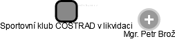 Sportovní klub COSTRAD v likvidaci - náhled vizuálního zobrazení vztahů obchodního rejstříku