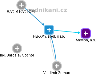 HB-AMYL, spol. s r.o. - náhled vizuálního zobrazení vztahů obchodního rejstříku
