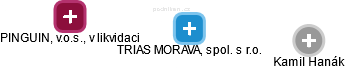 TRIAS MORAVA, spol. s r.o. - náhled vizuálního zobrazení vztahů obchodního rejstříku