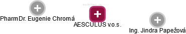 AESCULUS v.o.s. - náhled vizuálního zobrazení vztahů obchodního rejstříku