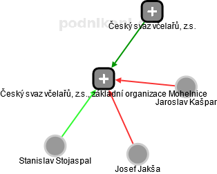 Český svaz včelařů, z.s., základní organizace Mohelnice - náhled vizuálního zobrazení vztahů obchodního rejstříku