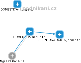 DOMESTICA, spol. s r.o. - náhled vizuálního zobrazení vztahů obchodního rejstříku