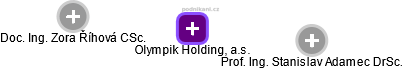 Olympik Holding, a.s. - náhled vizuálního zobrazení vztahů obchodního rejstříku