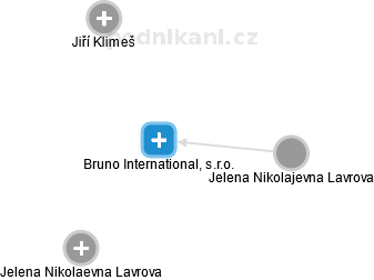 Bruno International, s.r.o. - náhled vizuálního zobrazení vztahů obchodního rejstříku
