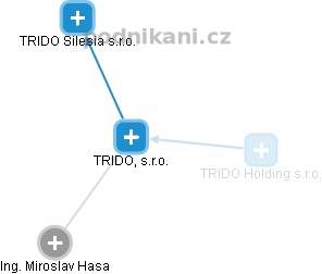 TRIDO, s.r.o. - náhled vizuálního zobrazení vztahů obchodního rejstříku