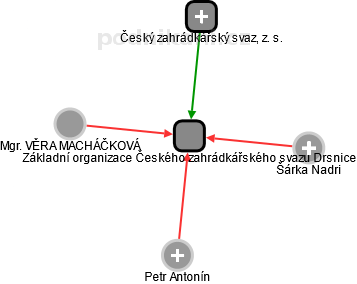 Základní organizace Českého zahrádkářského svazu Drsnice - náhled vizuálního zobrazení vztahů obchodního rejstříku