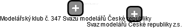 Modelářský klub č. 347 Svazu modelářů České republiky - náhled vizuálního zobrazení vztahů obchodního rejstříku