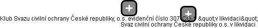 Klub Svazu civilní ochrany České republiky, o.s. evidenční číslo 307-CO-1 