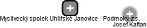 Myslivecký spolek Uhlířské Janovice - Podmoky, z.s. - náhled vizuálního zobrazení vztahů obchodního rejstříku