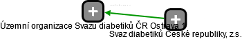 Územní organizace Svazu diabetiků ČR Ostrava 1 - náhled vizuálního zobrazení vztahů obchodního rejstříku