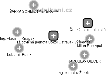 Tělocvičná jednota Sokol Ostrava - Výškovice - náhled vizuálního zobrazení vztahů obchodního rejstříku