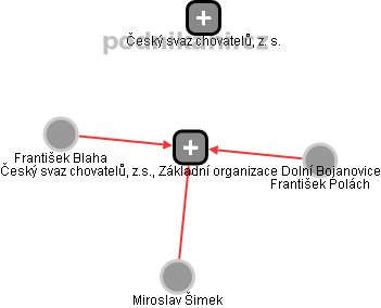 Český svaz chovatelů, z.s., Základní organizace Dolní Bojanovice - náhled vizuálního zobrazení vztahů obchodního rejstříku