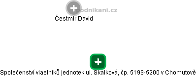 Společenství vlastníků jednotek ul. Skalková, čp. 5199-5200 v Chomutově - náhled vizuálního zobrazení vztahů obchodního rejstříku