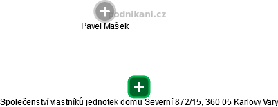 Společenství vlastníků jednotek domu Severní 872/15, 360 05 Karlovy Vary - náhled vizuálního zobrazení vztahů obchodního rejstříku