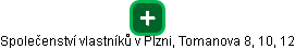 Společenství vlastníků v Plzni, Tomanova 8, 10, 12 - náhled vizuálního zobrazení vztahů obchodního rejstříku