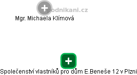 Společenství vlastníků pro dům E.Beneše 12 v Plzni - náhled vizuálního zobrazení vztahů obchodního rejstříku