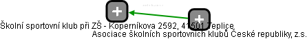 Školní sportovní klub při ZŠ - Koperníkova 2592, 41501 Teplice - náhled vizuálního zobrazení vztahů obchodního rejstříku