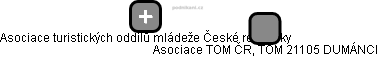Asociace TOM ČR, TOM 21105 DUMÁNCI - náhled vizuálního zobrazení vztahů obchodního rejstříku