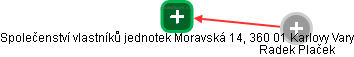 Společenství vlastníků jednotek Moravská 14, 360 01 Karlovy Vary - náhled vizuálního zobrazení vztahů obchodního rejstříku