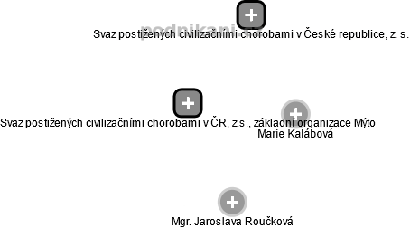 Svaz postižených civilizačními chorobami v ČR, z.s., základní organizace Mýto - náhled vizuálního zobrazení vztahů obchodního rejstříku