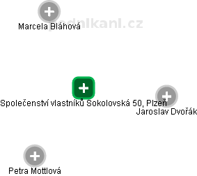 Společenství vlastníků Sokolovská 50, Plzeň - náhled vizuálního zobrazení vztahů obchodního rejstříku