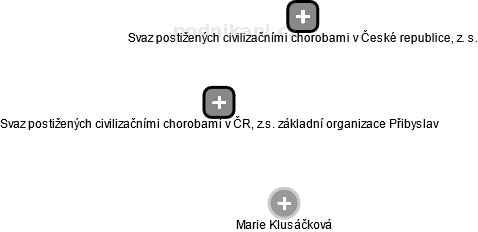 Svaz postižených civilizačními chorobami v ČR, z.s. základní organizace Přibyslav - náhled vizuálního zobrazení vztahů obchodního rejstříku