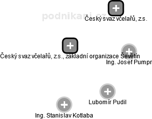 Český svaz včelařů, z.s., základní organizace Ševětín - náhled vizuálního zobrazení vztahů obchodního rejstříku