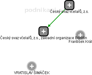 Český svaz včelařů, z.s., základní organizace Borotín - náhled vizuálního zobrazení vztahů obchodního rejstříku