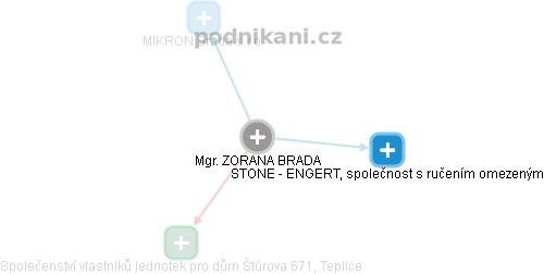  Zorana P. - Vizualizace  propojení osoby a firem v obchodním rejstříku