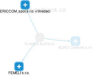 FLAVIUS ALENIUC - Vizualizace  propojení osoby a firem v obchodním rejstříku
